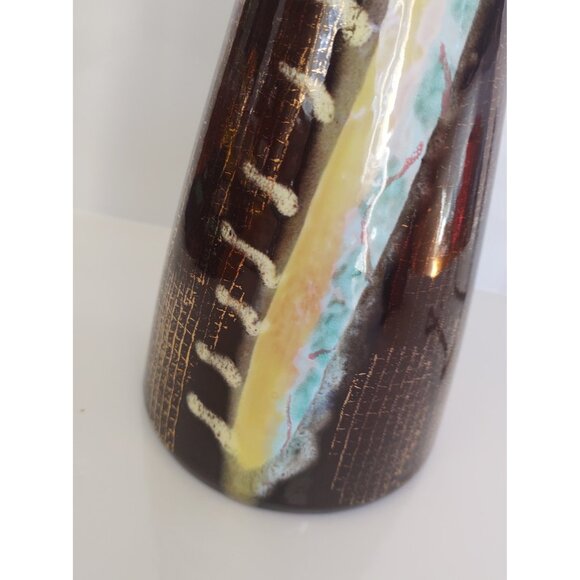 Vintage Jasba Keramik West German Hand Painted Vase 639-32 12 1/2" tall - Picture 9 of 10